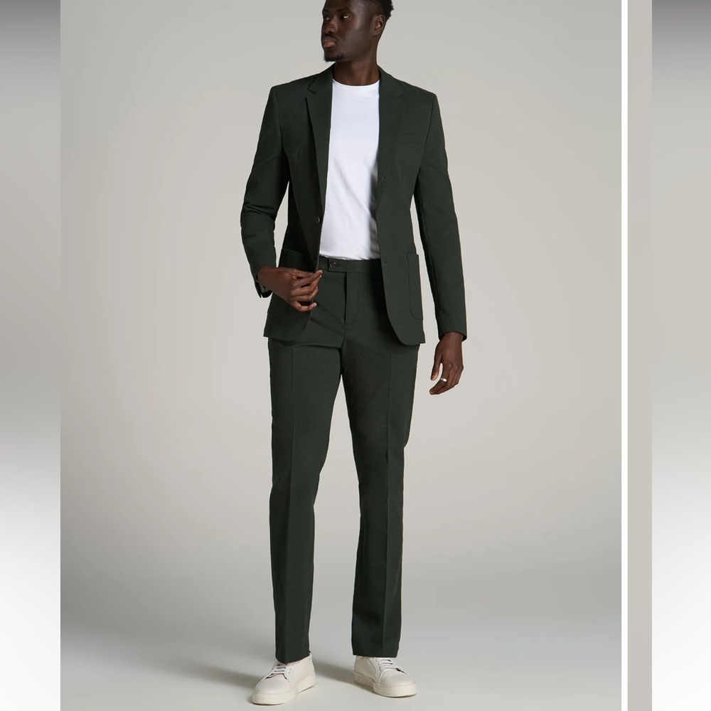 Men’s Textured Cotton Suit | $315 Retail | Tall Sizing - Picture 1 of 9